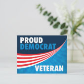 Proud-Demokrat Veteran Postkarte (Stehend Vorderseite)
