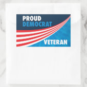 Proud-Demokrat Veteran Rechteckiger Aufkleber (Tasche)