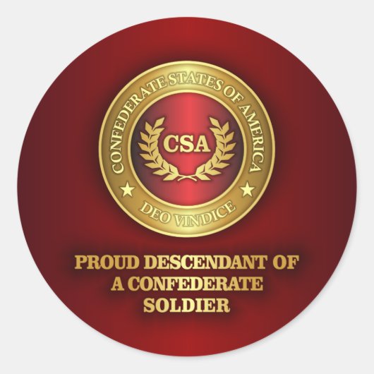 Proud Descendant Runder Aufkleber (Vorderseite)