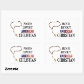 Proud Devout American Christian Sticker (Blatt)