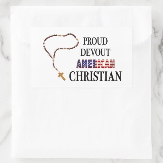 Proud Devout American Christian Sticker (Tasche)
