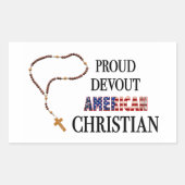 Proud Devout American Christian Sticker (Vorderseite)