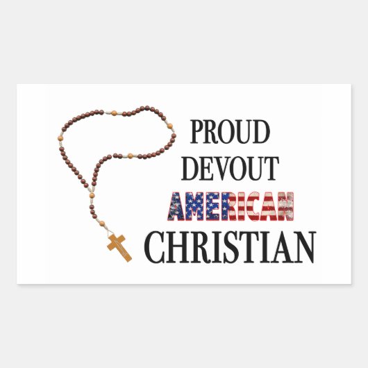 Proud Devout American Christian Sticker (Vorderseite)