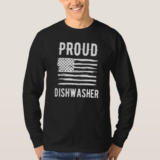 Proud Dishwasher Profession American Flag Premium T-Shirt (Vorderseite)