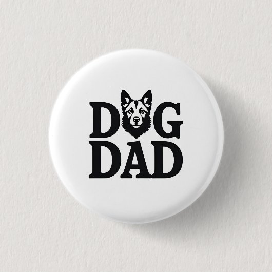 Proud Dog Dad Apparel & Accessories Button (Vorderseite)