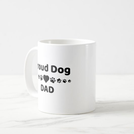 Proud Dog Dad Coffee Mug Kaffeetasse (Vorderseite Links)