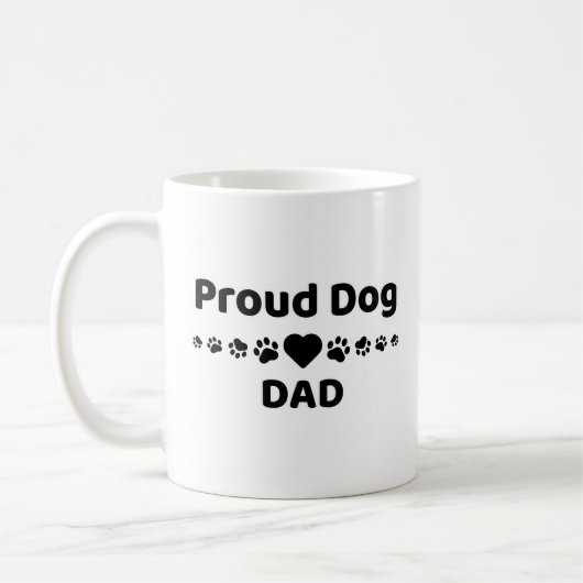 Proud Dog Dad Coffee Mug Kaffeetasse (Links)