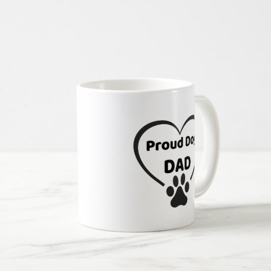 Proud Dog Dad Mug Kaffeetasse (VorderseiteRechts)