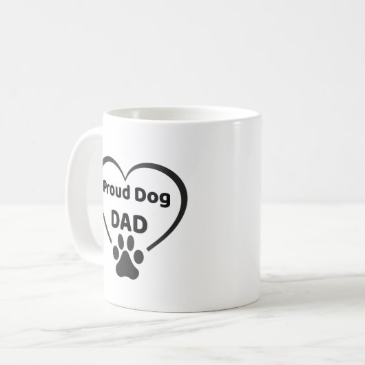 Proud Dog Dad Mug Kaffeetasse (Vorderseite Links)