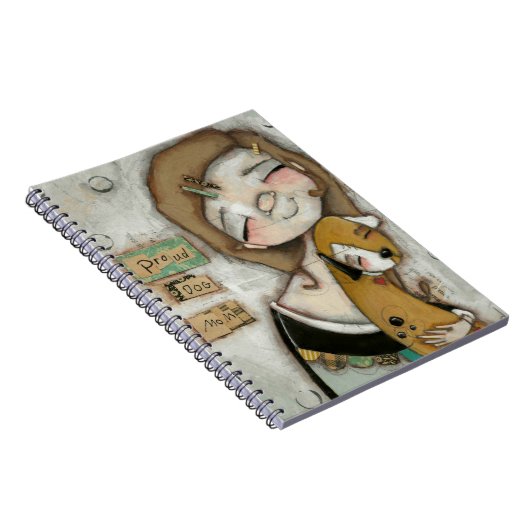 Proud Dog Mama - Notebook Notizblock (Rechte Seite)