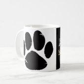 Proud Dog Mom Paw Print Minimal Design Kaffeetasse (Vorderseite Links)