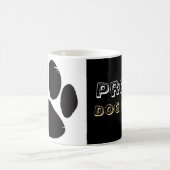 Proud Dog Mom Paw Print Minimal Design Kaffeetasse (Mittel)