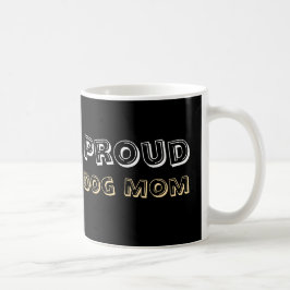 Proud Dog Mom Paw Print Minimal Design Kaffeetasse