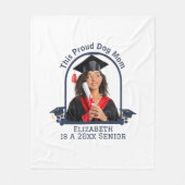 Proud Dog Mum ist ein Senior - Custom Abschluss Fleecedecke (Vorderseite)