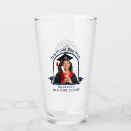 Proud Dog Mum ist ein Senior - Custom Abschluss Glas