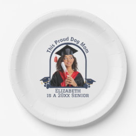 Proud Dog Mum ist ein Senior - Custom Abschluss Pappteller