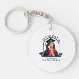 Proud Dog Mum ist ein Senior - Custom Abschluss Schlüsselanhänger