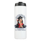 Proud Dog Mum ist ein Senior - Custom Abschluss Thermosbecher (Vorderseite)