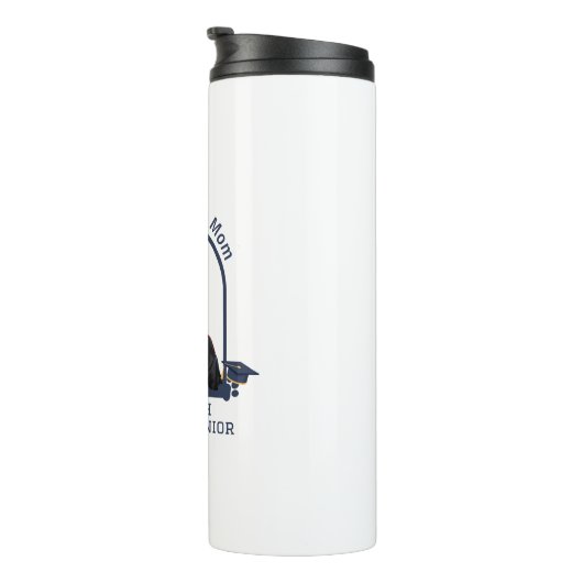 Proud Dog Mum ist ein Senior - Custom Abschluss Thermosbecher (Nach rechts gedreht)