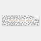 Proud Dog Mum Sign White Polka Punkte Autoaufkleber (Vorne)