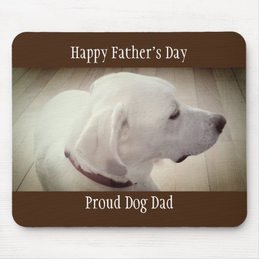 Proud Dog Vater Dark Brown Mousepad (Vorne)