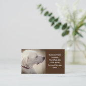 Proud Dog Vater Dark Brown Visitenkarte (Stehend Vorderseite)