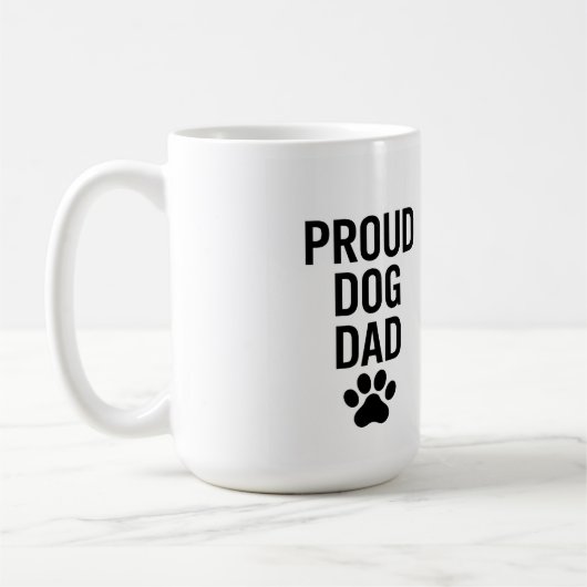 Proud Dog Vater - Funny Pet Lover Geschenk für Män Kaffeetasse (Links)
