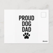 Proud Dog Vater - Funny Pet Lover Geschenk für Män Postkarte (Rückseite)