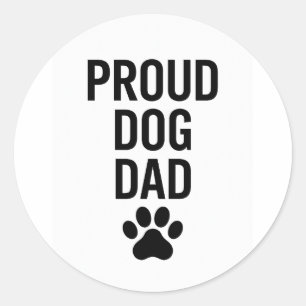 Proud Dog Vater - Funny Pet Lover Geschenk für Män Runder Aufkleber