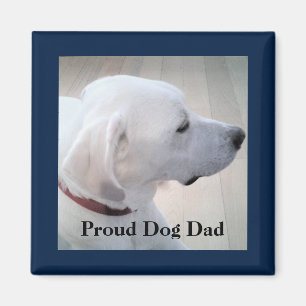 Proud Dog Vater Niedlich White Labrador Mix Dog Pr Magnet