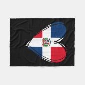 Proud Dominican Boy Girl Aunt Dad Mama Cool Flag H Fleecedecke (Vorderseite (Horizontal))
