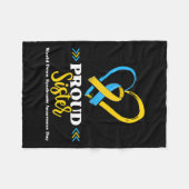 Proud-Down-Syndrom Sister Awareness 2 Fleecedecke (Vorderseite (Horizontal))