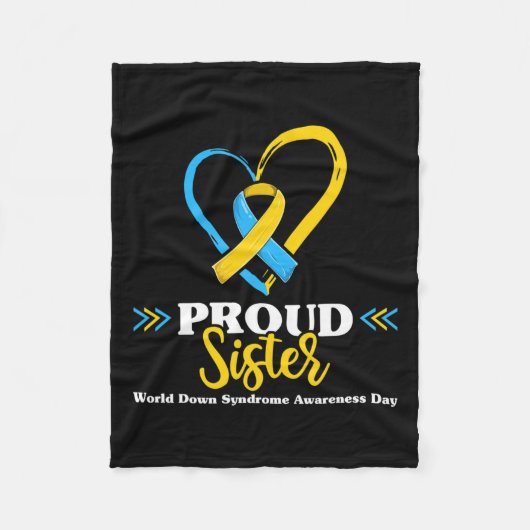 Proud-Down-Syndrom Sister Awareness 2 Fleecedecke (Vorderseite)