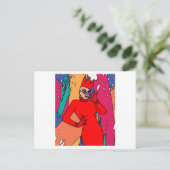 Proud Drag Queen Inspiriert Postkarte (Stehend Vorderseite)