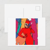 Proud Drag Queen Inspiriert Postkarte (Vorne/Hinten)