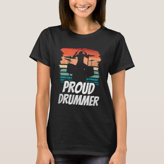 Proud Drummer Drum Intrument Drumming T-Shirt (Vorderseite)