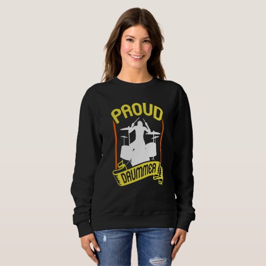 Proud Drummer Drumming Intrument Drum Sweatshirt (Vorne ganz)