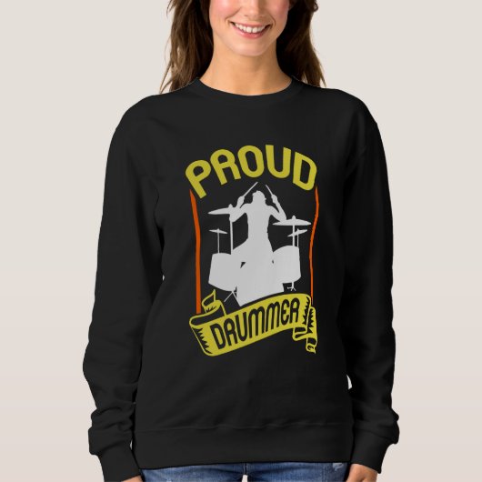 Proud Drummer Drumming Intrument Drum Sweatshirt (Vorderseite)