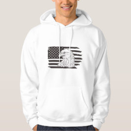 Proud Eagle mit amerikanischer Flagge Hoodie