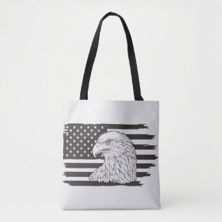 Proud Eagle mit amerikanischer Flagge Tasche