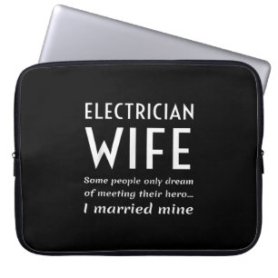 Proud-Ehefrau eines elektrischen Zitats Laptopschutzhülle