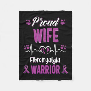 Proud Ehefrau Fibromyalgie Kriegererkennungsband P Fleecedecke