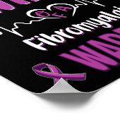 Proud Ehefrau Fibromyalgie Kriegererkennungsband P Poster (Ecke)