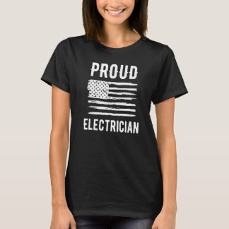 Proud Electrician Profession American Flag Premium T-Shirt