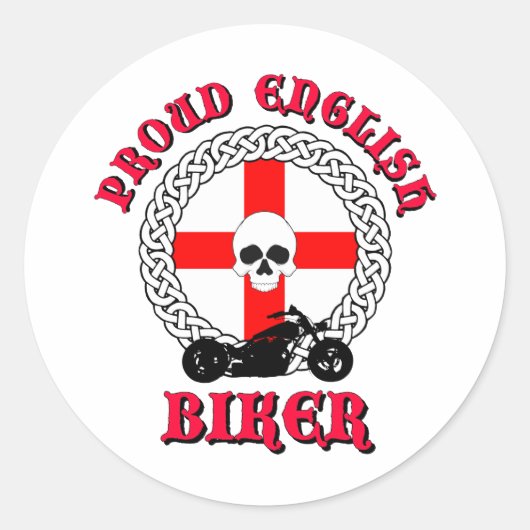 Proud English Biker Runder Aufkleber (Vorderseite)