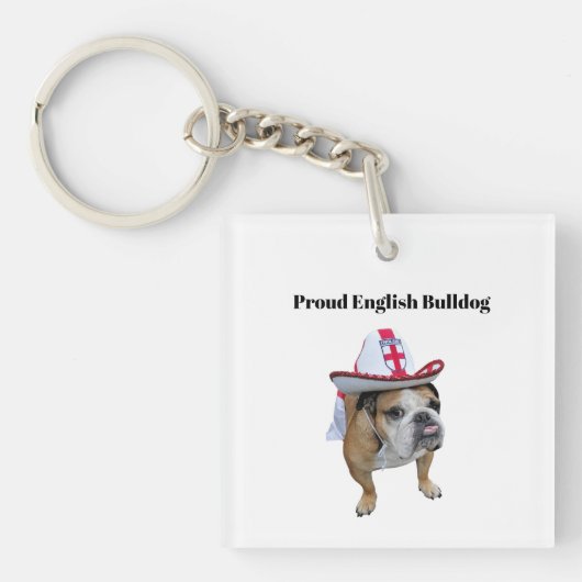 Proud English Bulldog Schlüsselanhänger (Vorderseite)