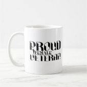 Proud Female Veteran American Girl Remüde Soldier Kaffeetasse (Links)