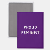 Proud Feminist - Magnet (Vorderseite/Rückseite)