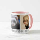 Proud Ferret Mama Custom 3 Foto Collage Tasse (VorderseiteRechts)