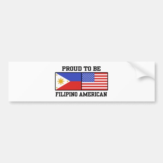 Proud Filipino American Autoaufkleber (Vorne)